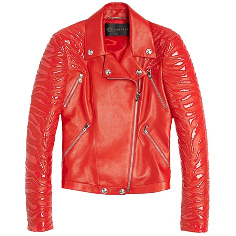 versace jacket red